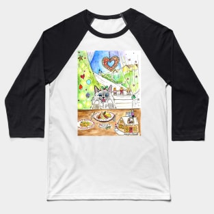 Christmas Cat Baseball T-Shirt